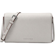 Michael Kors Jet Set Medium Pebbled Leather Crossbody Bag - Aluminum