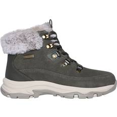 Skechers Green Ankle Boots Skechers Outdoor Sparkly Lace Up Boot Olive, Green, 5, Women