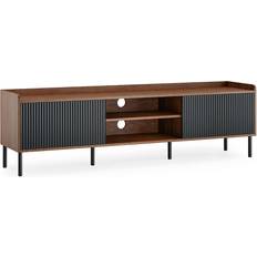 Black TV Benches Dunelm Georgi Extra Wide Walnut TV Bench 180x52cm