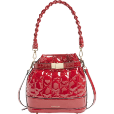 River Island Patent Quilted Bucket Bag - Red