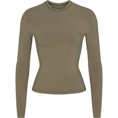 SKIMS Women's Cotton Jersey Long Sleeve T-shirt - Army