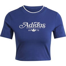 Adidas Slim T-shirts & Tank Tops Adidas Graphic Badge Slim 3 Stripes T-shirt - Dark Blue