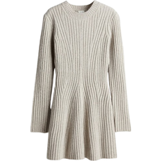 H&M Rib Knit Dress - Light Beige Marl