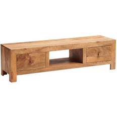 Indian Hub Toko Light Mango Screen Unit Natural TV Bench 145x40cm