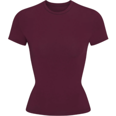 SKIMS Cotton Jersey T-shirt - Deep Berry