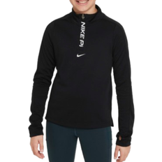 Girls - L Tops Nike Pro Dri-FIT Long Sleeve 1/2 Zip Top - Black/White (FN9025-010)