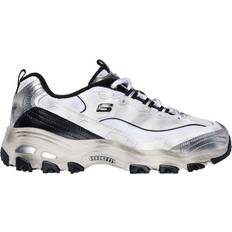 Skechers Silver - Women Shoes Skechers D'Lites Vintage Vision W - White/Black/Silver