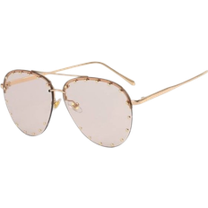 Aihontai Rivet Design Sunglasses Gold