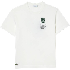 Lacoste Pique Graphic T-shirt - White