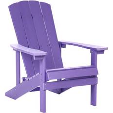 Garden & Outdoor Furniture Beliani Garden Chair Engineered Wood Purple Adirondack (88 cm H x 77 cm W x 90 cm D)