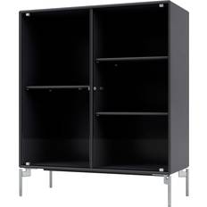 Montana Ripple II Vitrinenschrank 69.6 x 82.2 x 30 cm Anthracite-Beine Chrome Vitrine