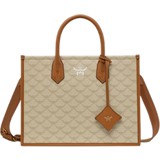 MCM Himmel Tote in Lauretos Medium - Beige/Oatmeal