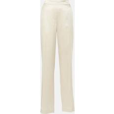 Joseph Womens Oat Tova Two-slip-pockets Straight-leg High-rise Silk Trousers OAT