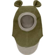 Huttelihut Kid's Balaclava Bear Ears Wool Beanie 12-24 Months, olive