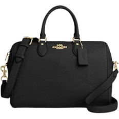 Coach Rowan Large Satchel Bag - Pebbled Leather/Gold/Black