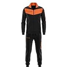 Givova Unisex Kinder Visa Fluo Sportset, Schwarz/Neonorange, S-M