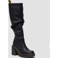 Dr. Martens High Boots Dr. Martens Kasey Virginia Leather Tall Heeled Boots - Black