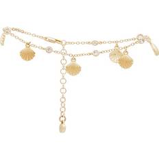 Gold Plated - Women Anklets Ettika Shell Anklet in Metallic Gold