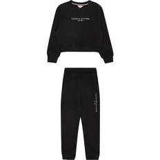 Tommy Hilfiger Boys Tracksuits Tommy Hilfiger Girls Essential Crewneck Sweatpant Set Black, Black, Age: Years, Women age: YEARS