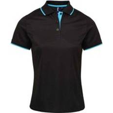 Turquoise - Women Polo Shirts Premier Womens/Ladies Coolchecker Contrast Pique Polo Shirt