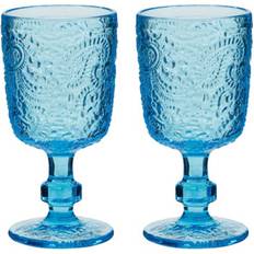 Dibor Set of 2 Luxury Bright Blue Glasses 300 Ml Wine Glass