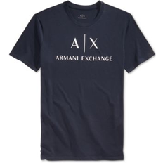 Armani Exchange Men - White Tops Armani Exchange X Armani Exchange Men's Solid Logo T-Shirt Navy with White Text