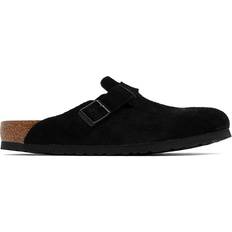 Birkenstock Loafers Birkenstock Black Regular Boston Soft Footbed Slip-on Loafers Black Suede IT