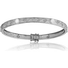 Precious Stars Sterling Silver 0.30ct TDW White Diamond Bangle Bracelet