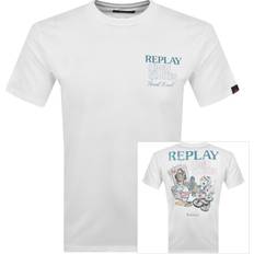 Replay Men - White Tops Replay Logo T Shirt White