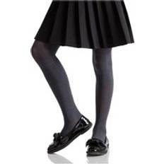 SockShop Pair Grey Plain Bamboo Tights with Smooth Toe Seams Girls Years