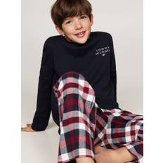 Tommy Hilfiger Boys Night Garments Tommy Hilfiger Kids' Long Sleeve Pyjama Set, Blue Multi Blue