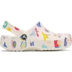 Crocs Kid's Classic Doogle Print Clog - White/Multi