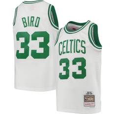 Mitchell & Ness Larry Bird Boston Celtics Youth White 1985-86 Hardwood Classics Swingman Throwback Jersey