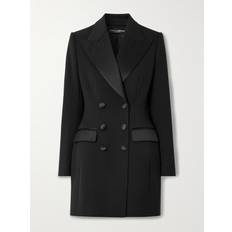 S - Women Suits Dolce & Gabbana double breasted tuxedo long jacket black