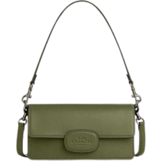 Coach Eliza Flap Crossbody With Leather Covered Closure - Smooth Leather/Gunmetal/Military Green