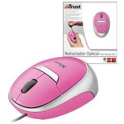 Trust MI-2850Sp Retractable Optical Mini Mouse Pink