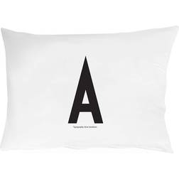 Design Letters A Pillow Case Black/White (70x50cm)