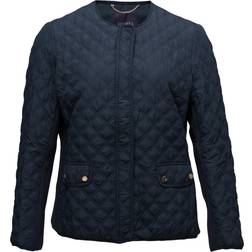 Mango Mixed Quilted Jacket - Navy