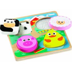 Tidlo Touch & Feel Shape Matching Wooden Farm