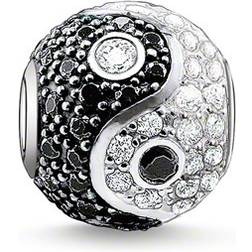 Thomas Sabo Yin Bead Charm - Silver/Black/White