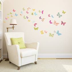 Decowall The Colorful Butterflies Wall Stickers