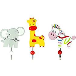 Mouse House Gifts Childrens Kids Baby Set Safari Animal Coat Hooks