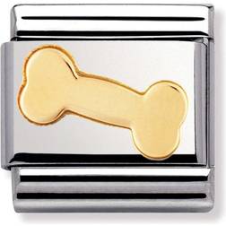 Nomination Composable Classic Link Bone Charm - Silver/Gold