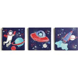 Arthouse Starship Set of 3 Canvas