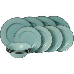 Royal Doulton Union Street Teal Blue Dinner Set 12pcs