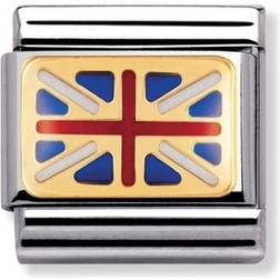 Nomination Composable Classic Link Great Britain Flag Charm - Silver/Gold/Red/Blue/White