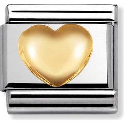 Nomination Composable Classic Link Raised Heart Charm - Silver/Gold