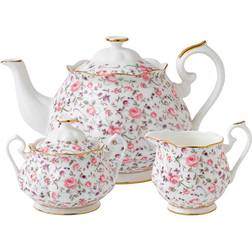 Royal Albert Rose Confetti Tea Set Serving 3pcs