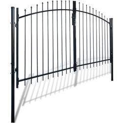 vidaXL Double Door Fence Gate with Spear Top 300x200cm