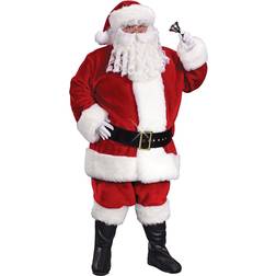 Fun World Plus Size Regency Plush Crimson Santa Suit